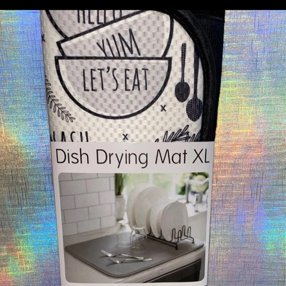 Rae Dunn inspired dish drying mat